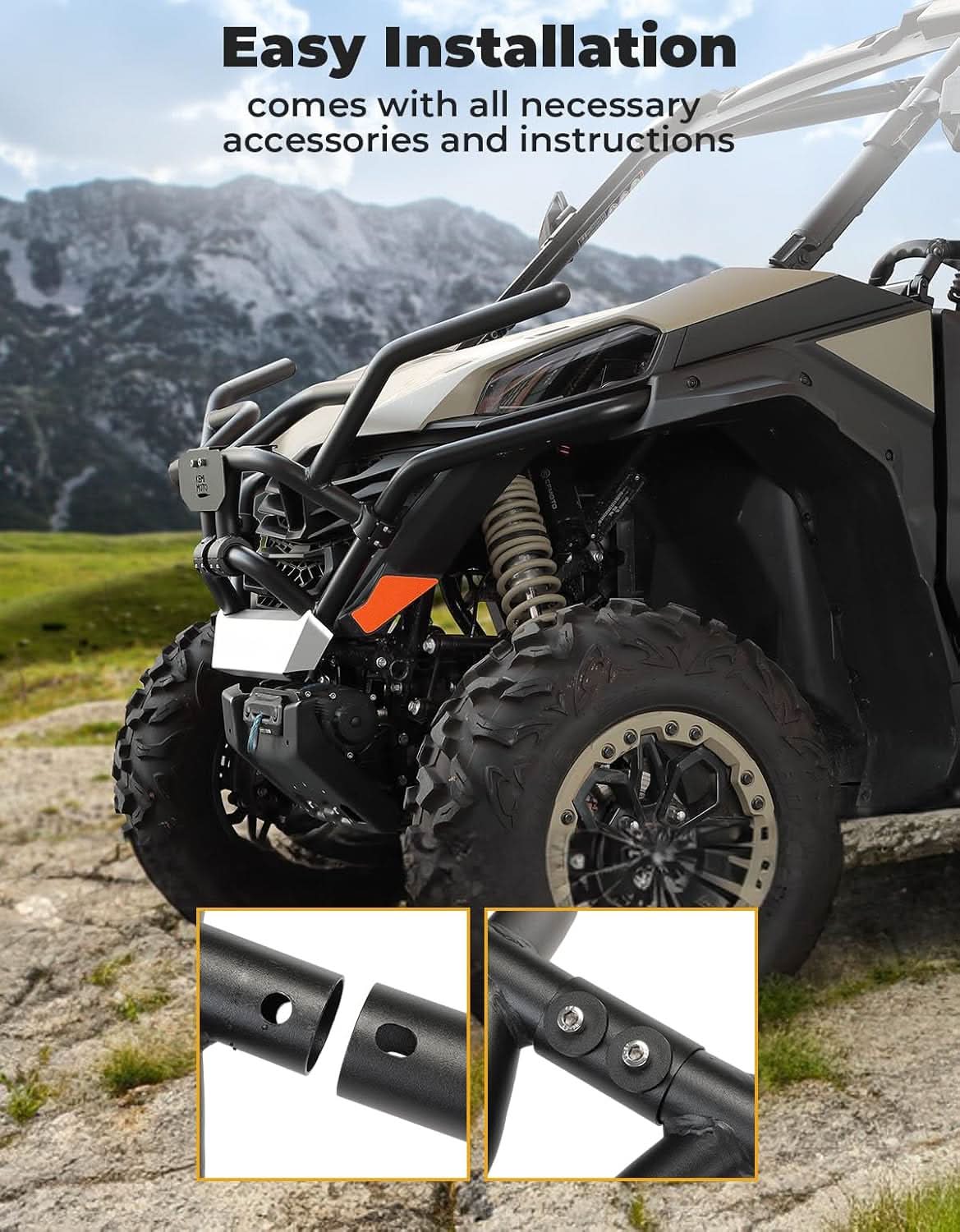 Photo of Kemimoto Front Bumper for CFMOTO ZForce 950 Sport | 950 Trail | 800 Trail 2023+ by Kemimoto - Premium for UTVs / Side by Sides