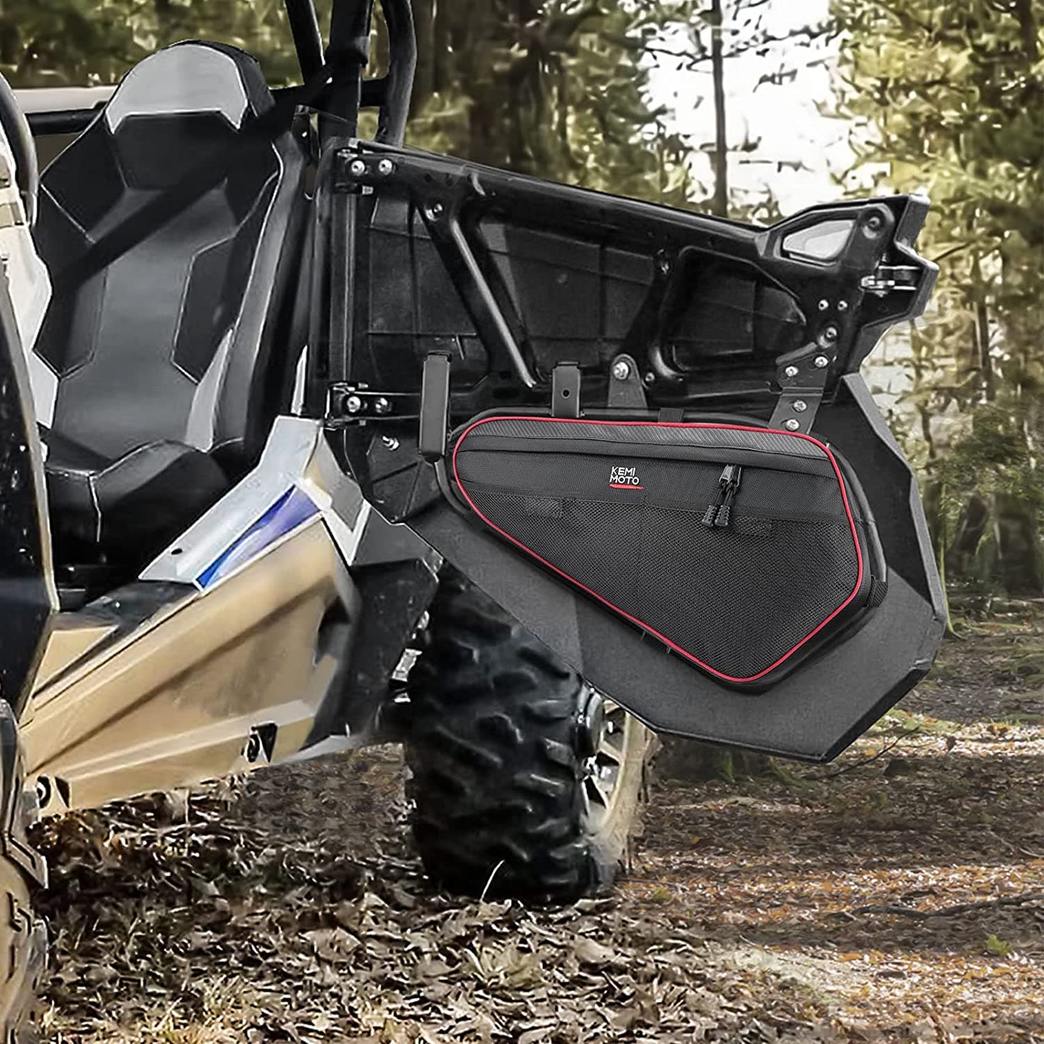 Photo of Lower Door Storage Bags for Polaris RZR 900 S 1000 S XP 1000 /Turbo 2014-2023 by Kemimoto - Premium for UTVs / Side by Sides