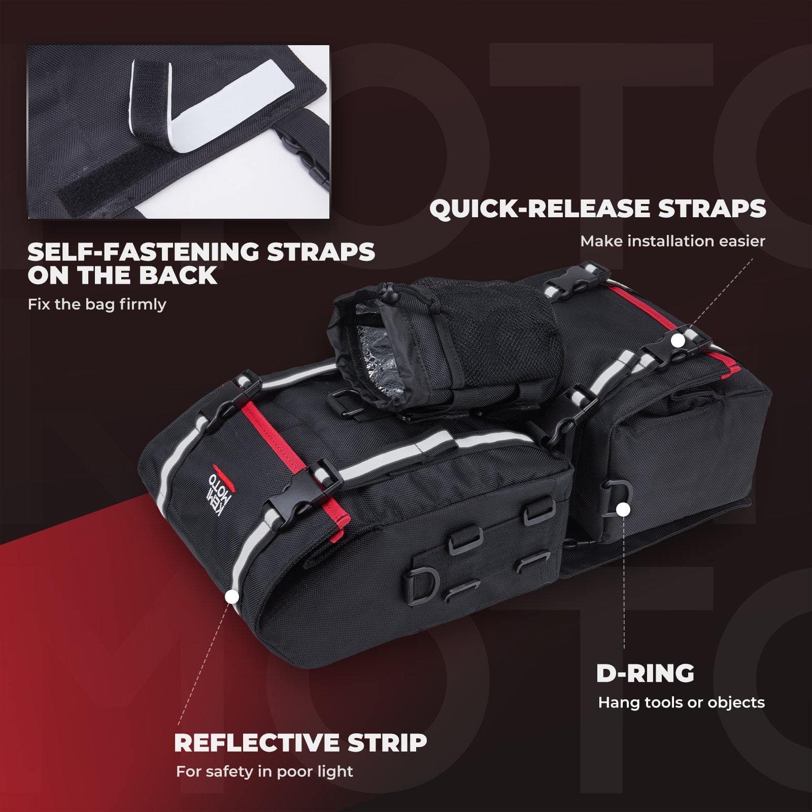 Photo of ATV Fabric Fender Bag for Yamaha Grizzly by Kemimoto - Premium for UTVs / Side by Sides