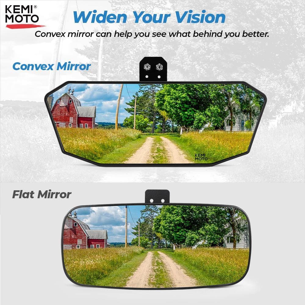 Photo of Upgraded Rear View Mirror for Polaris Ranger 500/570/900/1000 Crew XP by Kemimoto - Premium for UTVs / Side by Sides