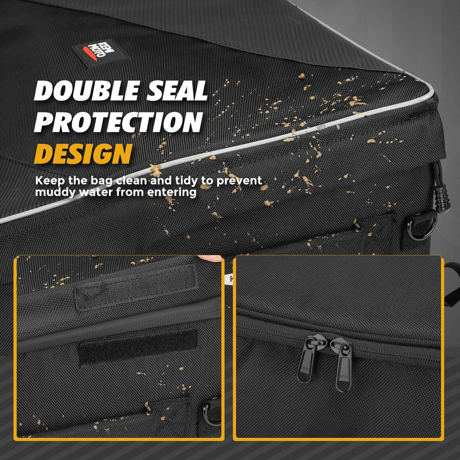 Photo of UTV Rear Storage Bag with Fixed Strap for Polaris RZR XP 1000/Turbo by Kemimoto - Premium for UTVs / Side by Sides