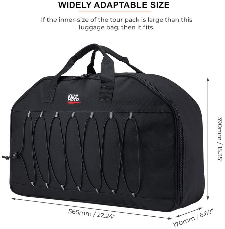 Photo of Tour Pack Organizer Soft Liner Luggage Bag for Harley by Kemimoto - Premium for UTVs / Side by Sides