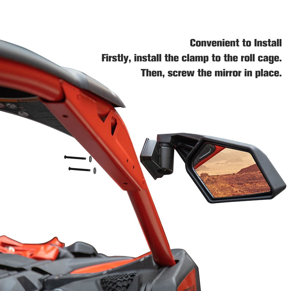 Photo of Tablet Holder & Side view Mirrors for Can-Am Maverick X3/MAX by Kemimoto - Premium for UTVs / Side by Sides