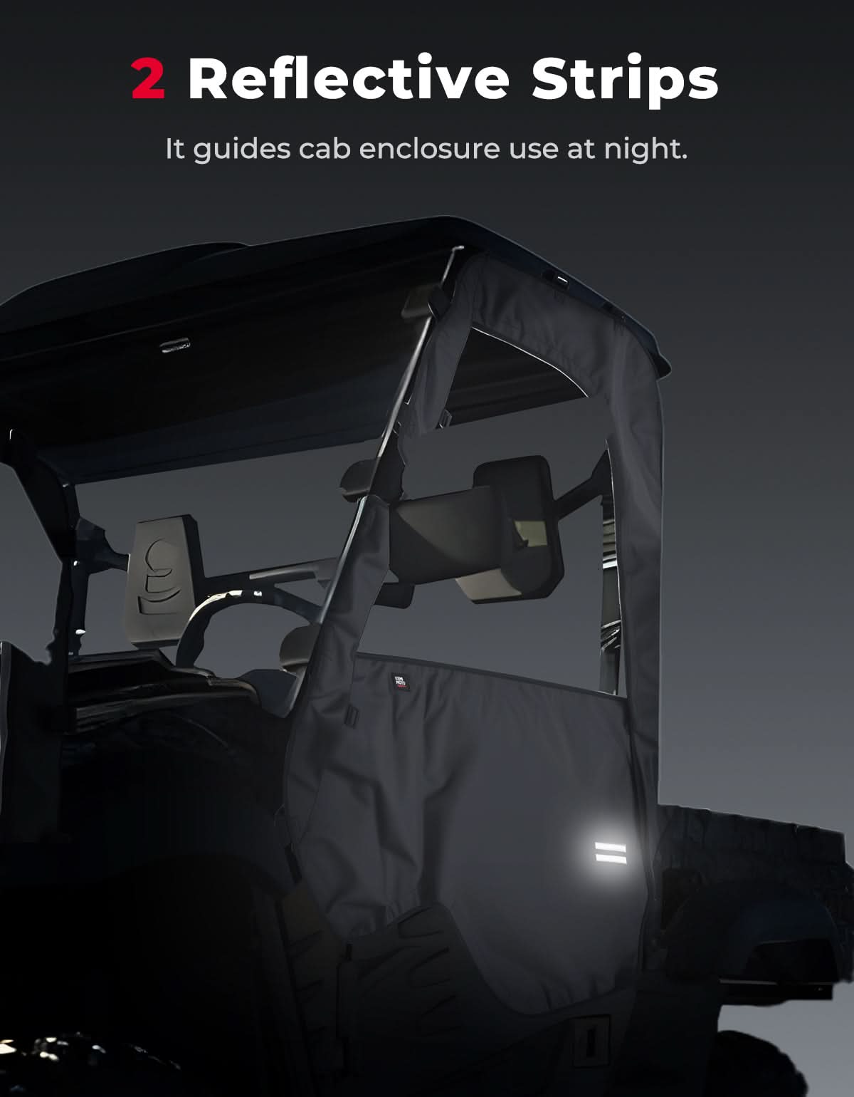 Photo of UTV Soft Doors for Hisun, Coleman, Axis, Massimo 500/700 – Waterproof Windproof Cab Enclosure by Kemimoto - Premium for UTVs / Side by Sides