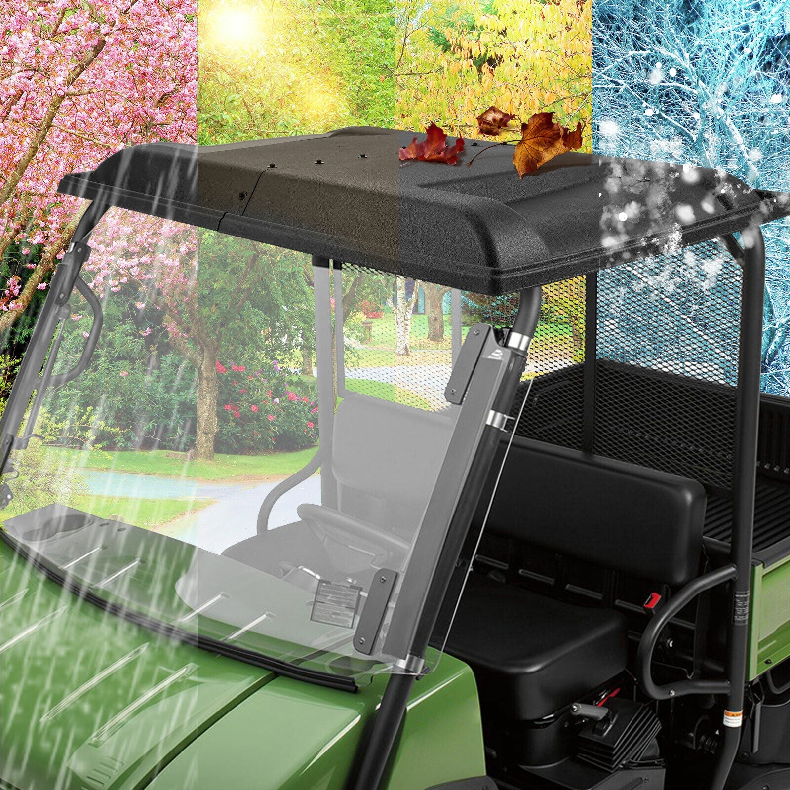 Photo of Hard Roof Top for Kawasaki Mule 2010 2510 3010 4010 by Kemimoto - Premium for UTVs / Side by Sides