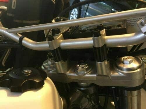 Photo of Motorcycle 7/8" Handlebar Risers 30mm Height (Black) by Kemimoto - Premium for UTVs / Side by Sides