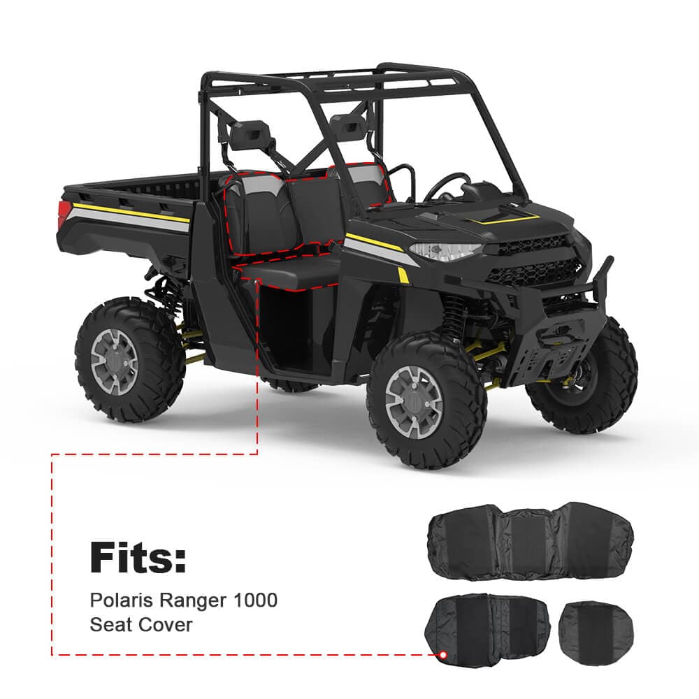 Photo of UTV Waterproof Seat Cover & Big Size Cargo Box for Polaris Ranger by Kemimoto - Premium for UTVs / Side by Sides