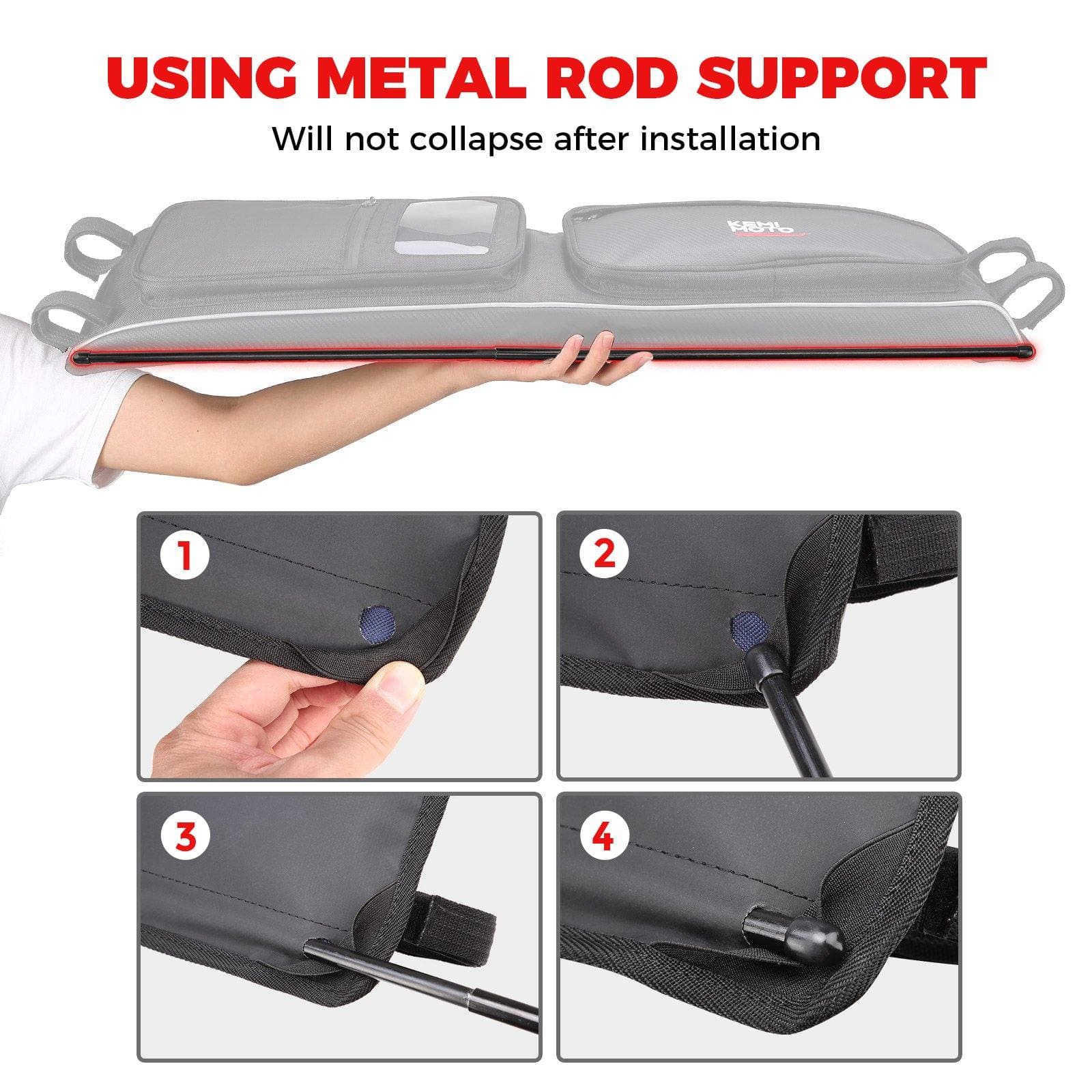Photo of Roof Overhead Storage Bag for Polaris RZR XP 1000 / S 1000 by Kemimoto - Premium for UTVs / Side by Sides
