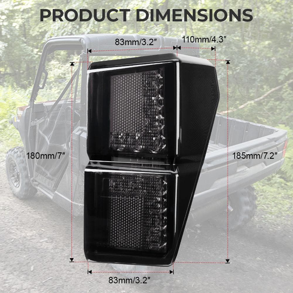 Photo of Tail Light for Polaris Ranger 1000 XP/Crew by Kemimoto - Premium for UTVs / Side by Sides