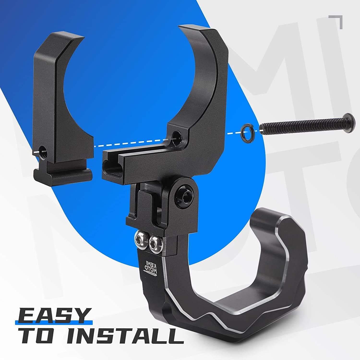 Photo of UTV Roll Cage Helmet Hook fit 1.6"-2" Roll Bar for Polaris, Can-Am, Kawasaki by Kemimoto - Premium for UTVs / Side by Sides
