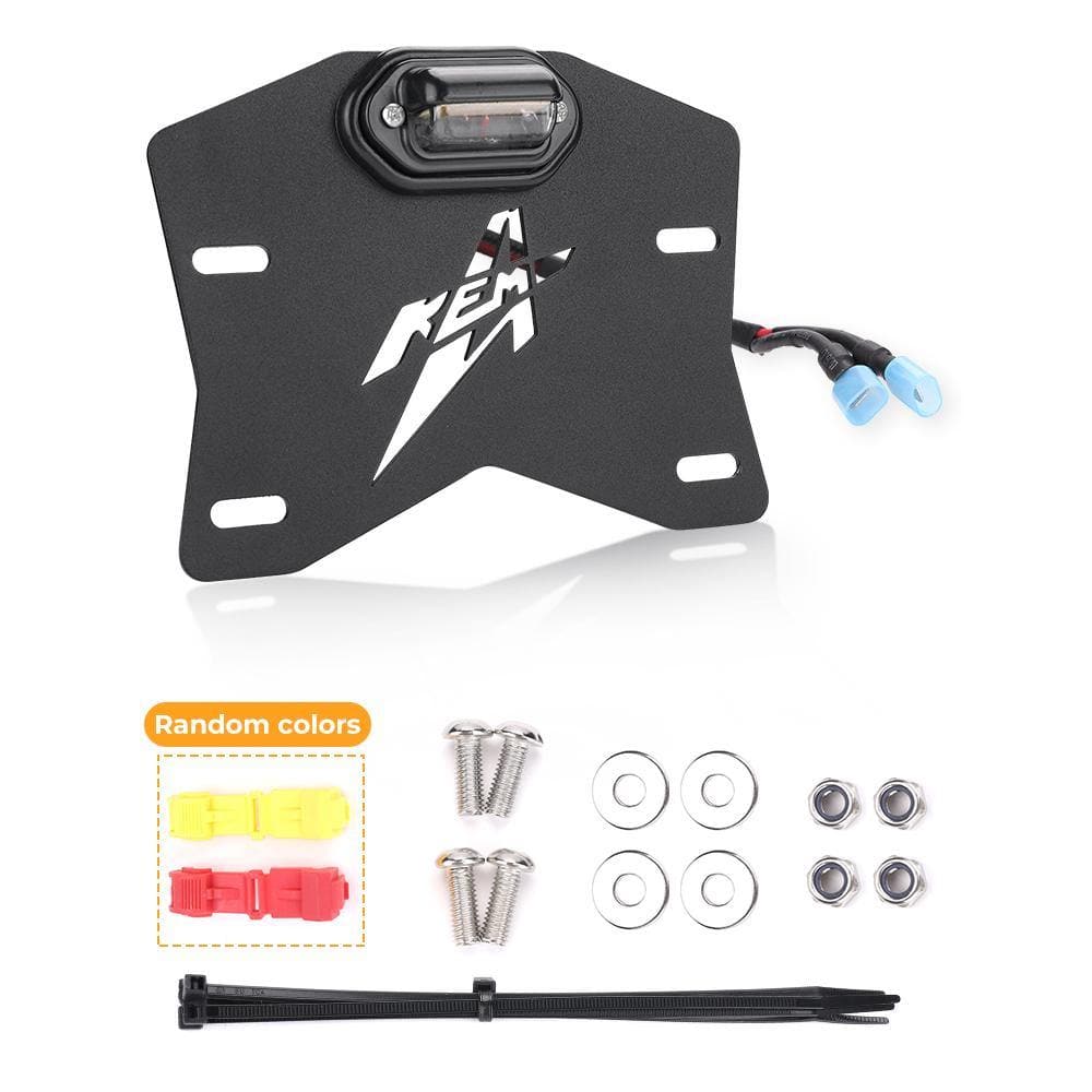 Photo of Universal LED License Plate Bracket Kit Fit Can-Am, Polaris by Kemimoto - Premium for UTVs / Side by Sides