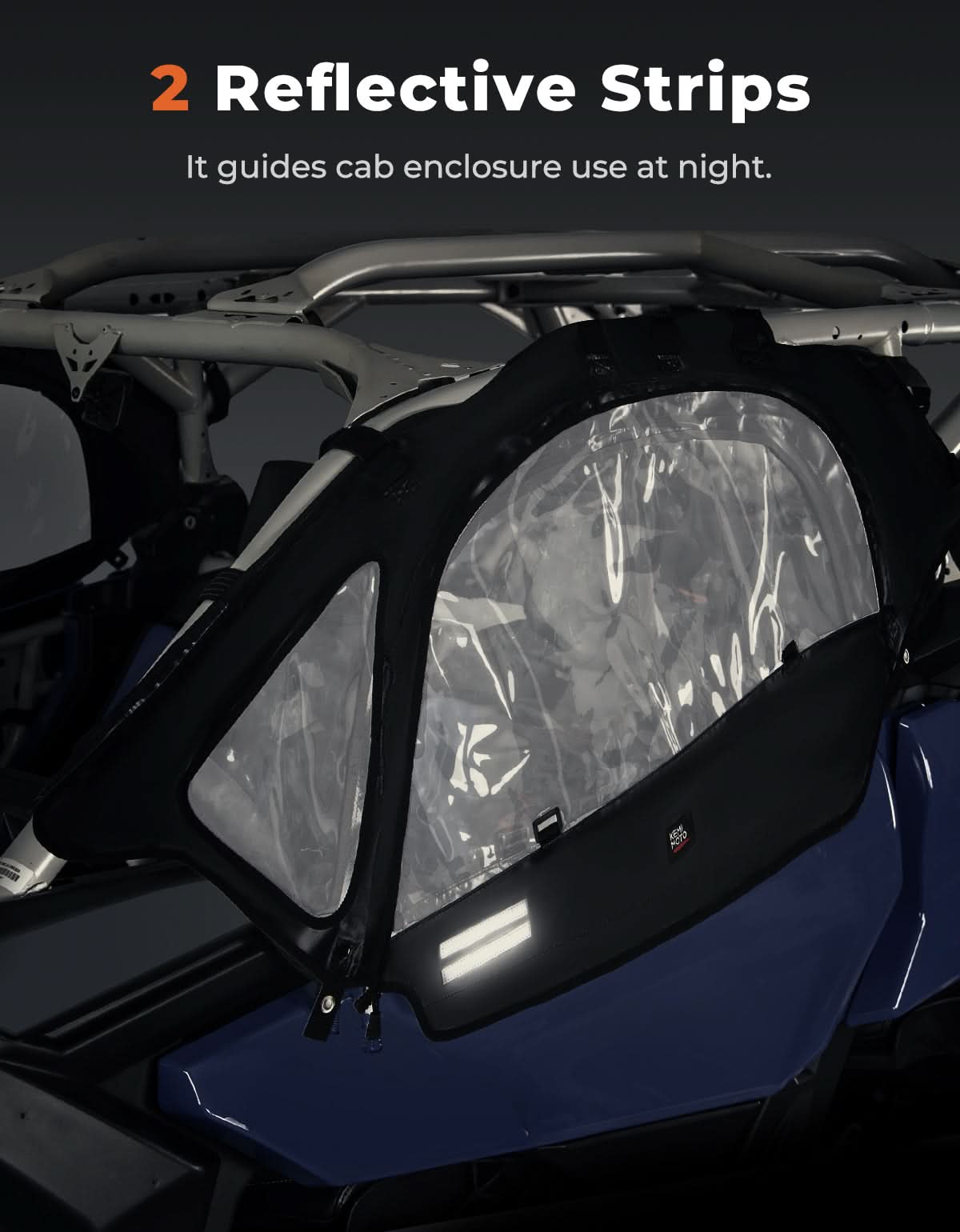 Photo of Soft Cab Enclosures Upper Windows for Can-am Maverick X3 by Kemimoto - Premium for UTVs / Side by Sides