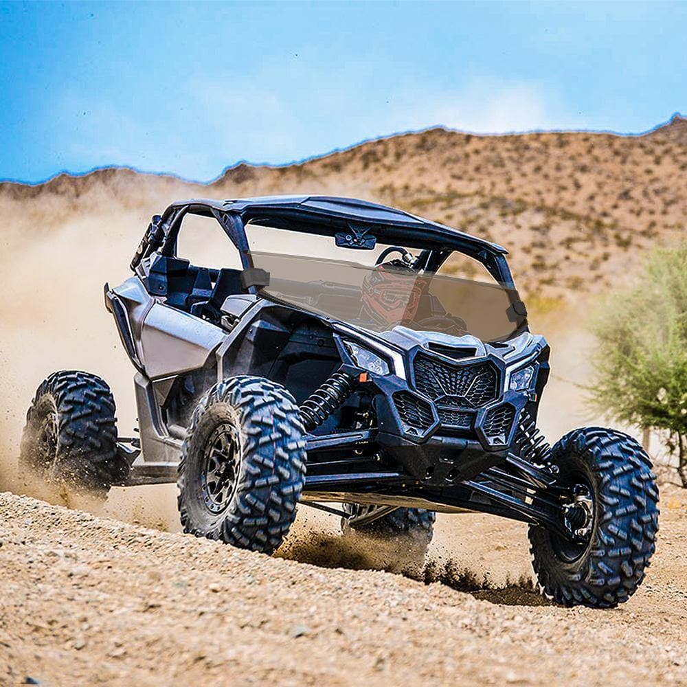 Photo of Tinted Half Windshield For Can-Am Maverick X3 by Kemimoto - Premium for UTVs / Side by Sides