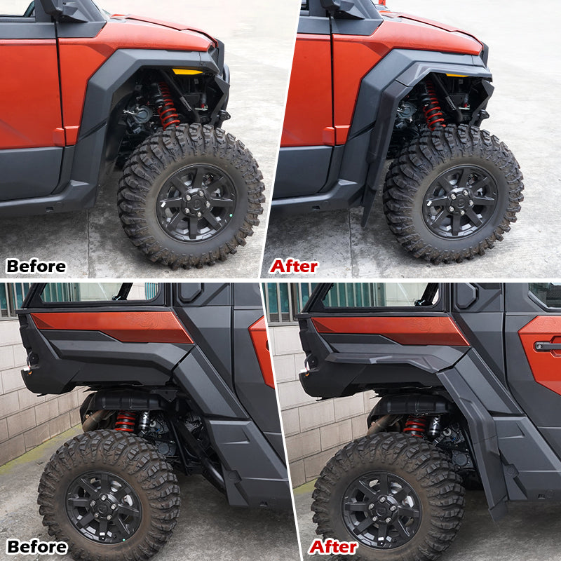Photo of Front and Rear Fender Flares for Polaris Xpedition XP XP5/ ADV ADV5 2024+ by Kemimoto - Premium for UTVs / Side by Sides
