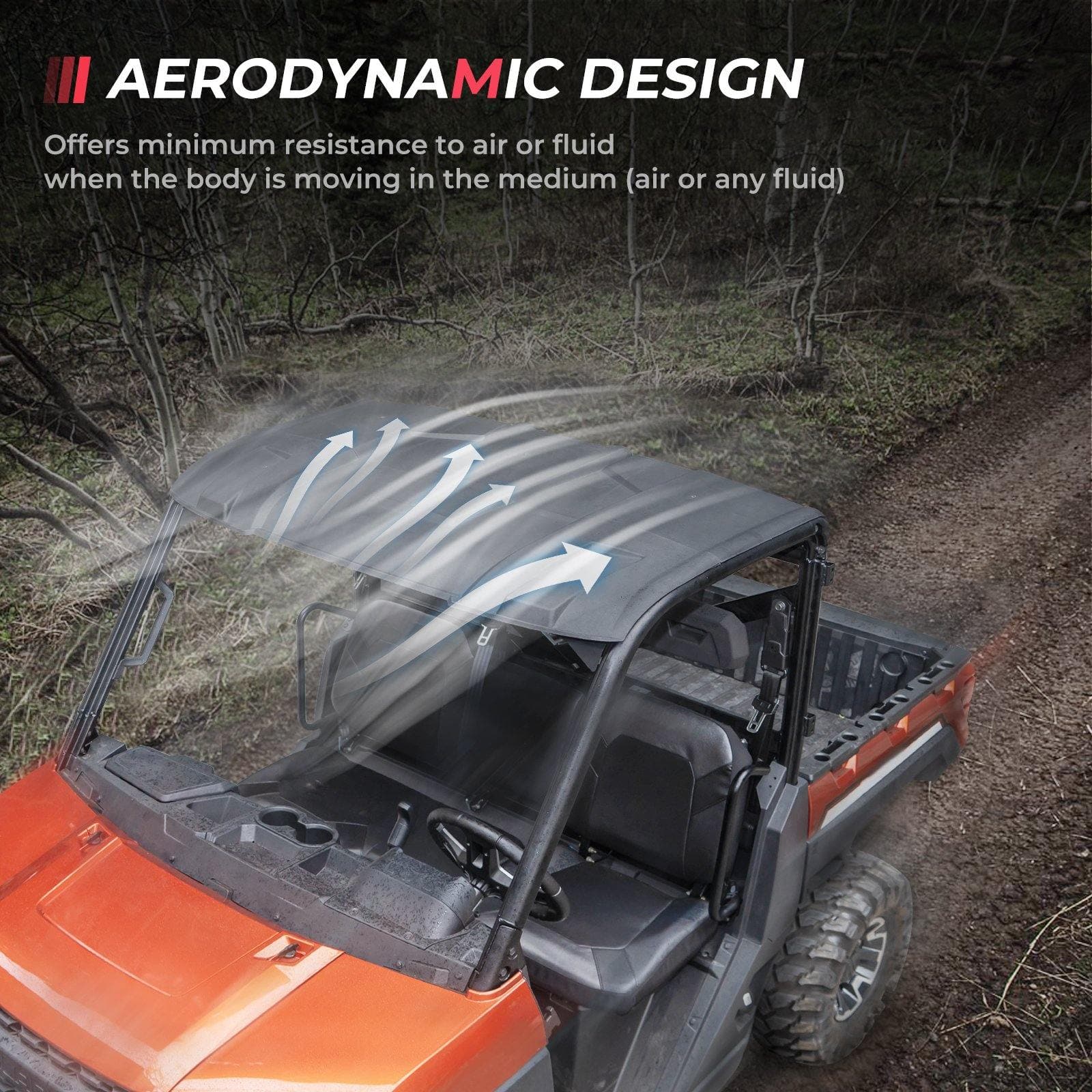 Photo of Plastic Hard Roof 3-Seat for Polaris Ranger XP 1000/ 1000/ XP 900 by Kemimoto - Premium for UTVs / Side by Sides