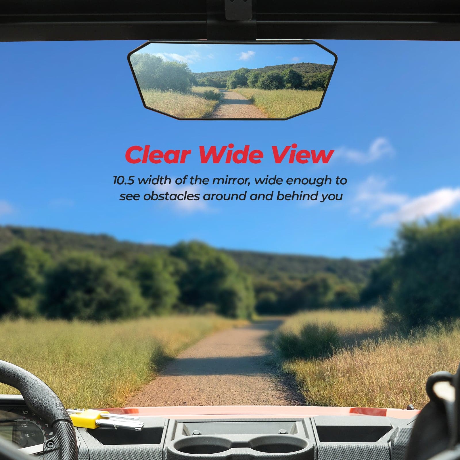 Photo of Rear View Mirror for Polaris Ranger/Can-Am Defender 2015-2023 by Kemimoto - Premium for UTVs / Side by Sides