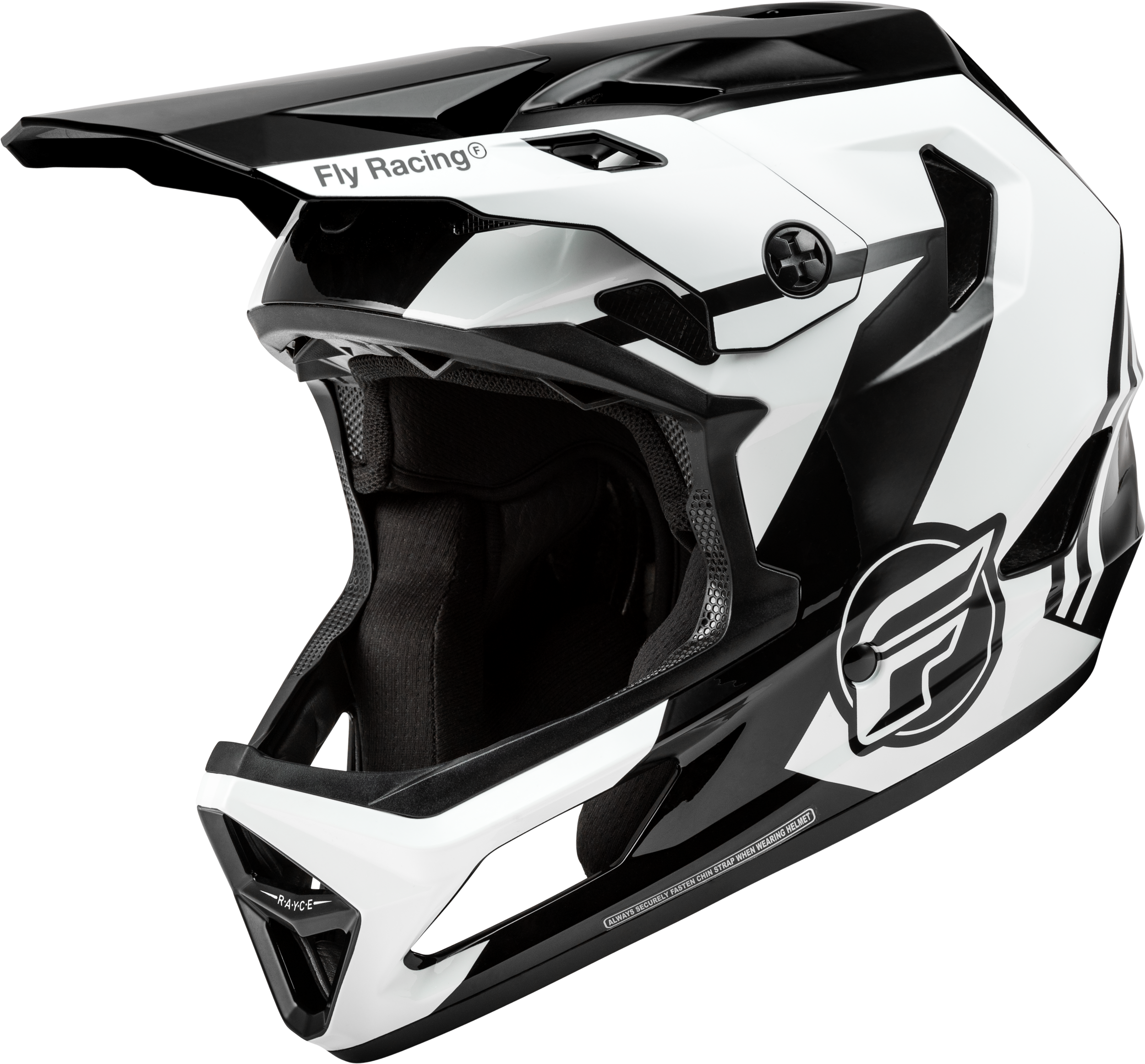 Photo of RAYCE BICYCLE HELMET BLACK/WHITE/GREY XS by FLY RACING - Premium Helmets for UTVs / Side by Sides
