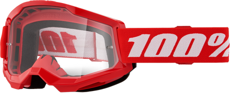 100% Strata 2 Goggles - Red Clear Lens