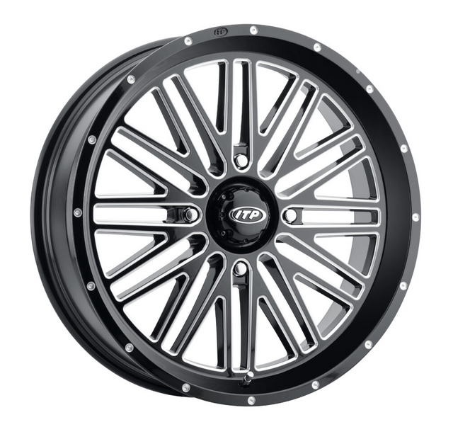 Photo of MOMENTUM WHEEL BLK/MAC 18X6.5 4/137 4+2.5 (+10MM) by ITP - Premium Wheels for UTVs / Side by Sides