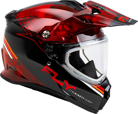 Photo of TREKKER CW CONCEAL HELMET DUAL SHLD RED/BLACK LG by FLY RACING - Premium Helmets for UTVs / Side by Sides