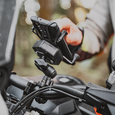 Photo of X-GRIP VIBE-SAFE L PHONE MOUNT WITH U-BOLT BASE SHORT by RAM - Premium Accessories for UTVs / Side by Sides