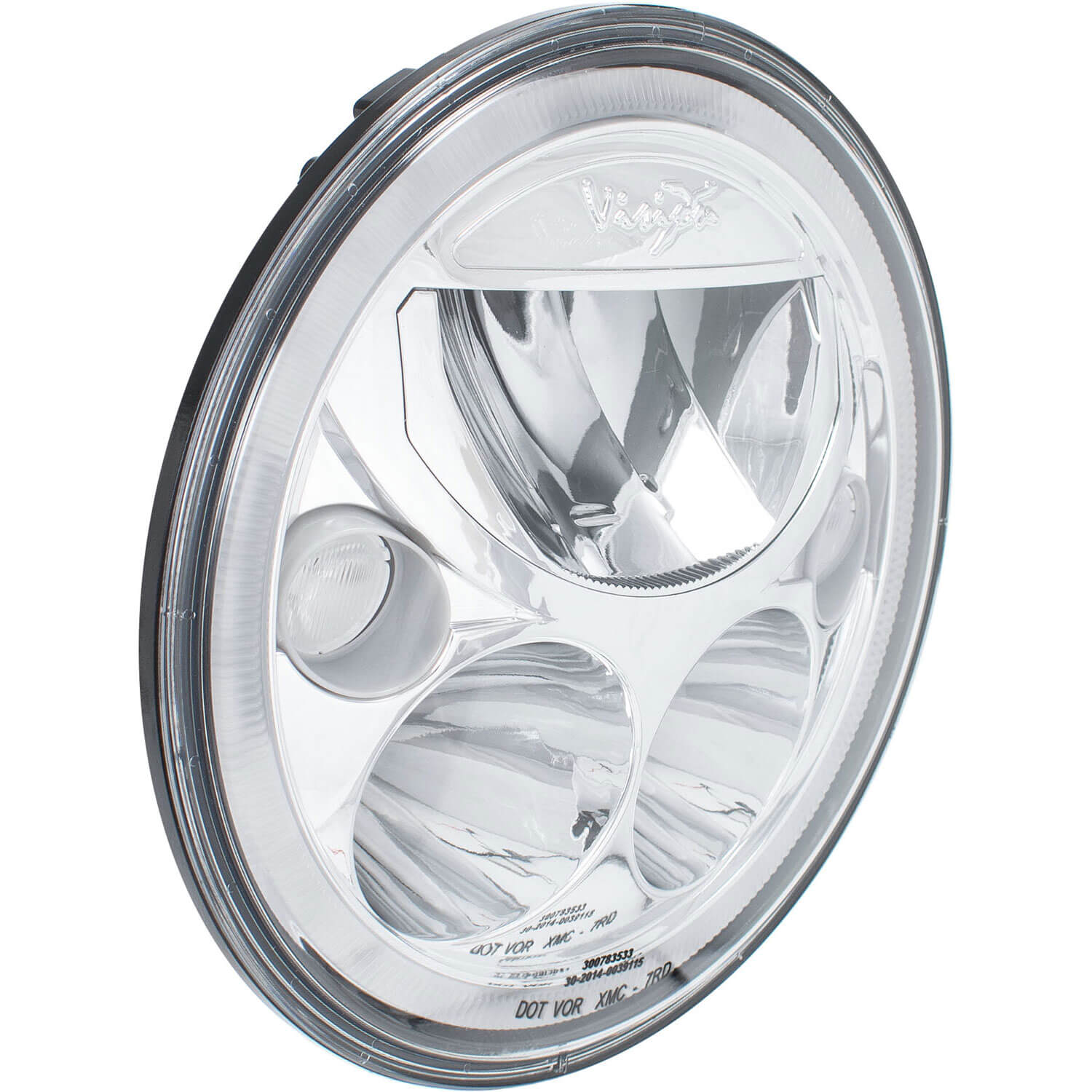 Photo of Single 7" Round VX Headlight (with Low-High-Halo) by Vision X Off-Road - Premium LED Headlight for UTVs / Side by Sides