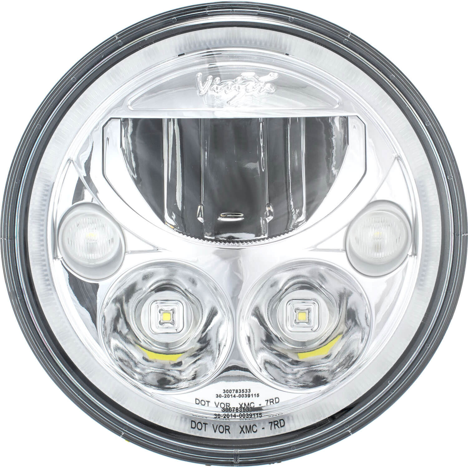 Photo of Single 7" Round VX Headlight (with Low-High-Halo) by Vision X Off-Road - Premium LED Headlight for UTVs / Side by Sides