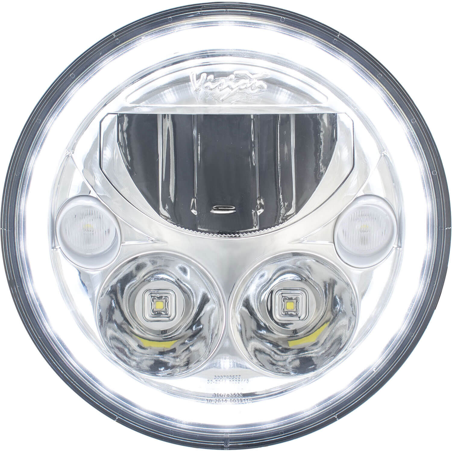 Photo of Single 7" Round VX Headlight (with Low-High-Halo) by Vision X Off-Road - Premium LED Headlight for UTVs / Side by Sides