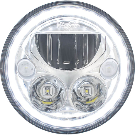 Photo of Single 7" Round VX Headlight (with Low-High-Halo) by Vision X Off-Road - Premium LED Headlight for UTVs / Side by Sides