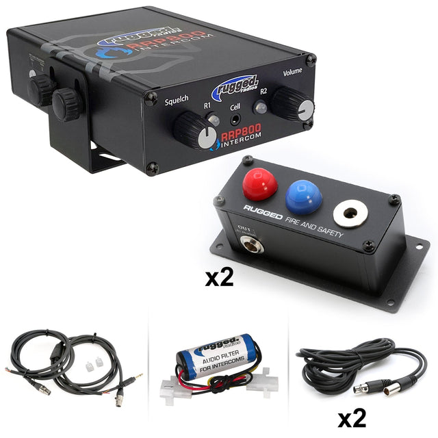 Photo of Fire and Safety 2-Person Dual Radio Intercom Kit by Rugged Radios - Premium for UTVs / Side by Sides
