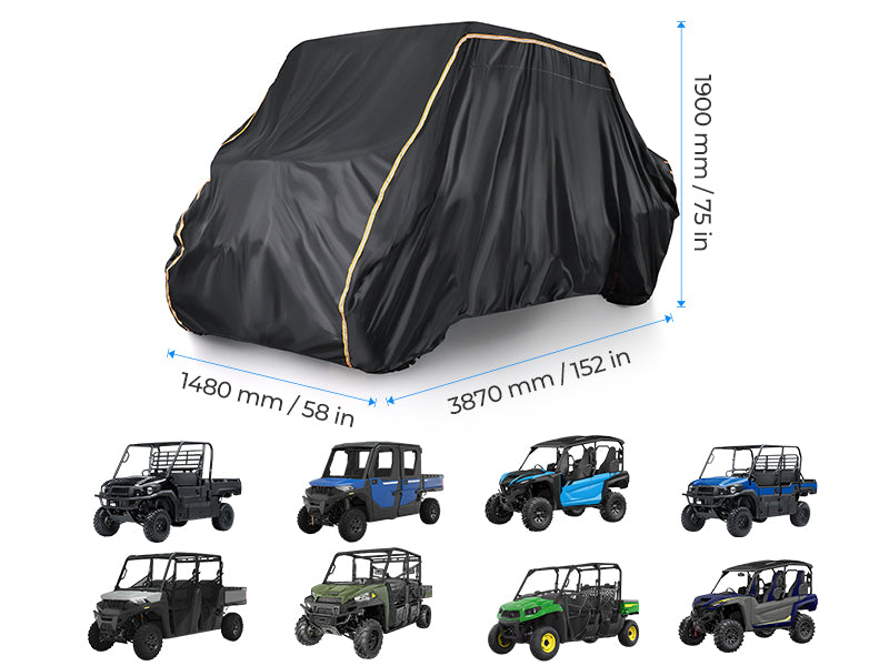 Photo of 4-Seater UTV Cover Waterproof for Ranger Crew 570 / Mule PRO-FXT PRO-DXT by Kemimoto - Premium for UTVs / Side by Sides