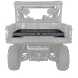 Rear view of DRT aluminum bed drawer inside a CFMOTO UFORCE U10 cargo bed
