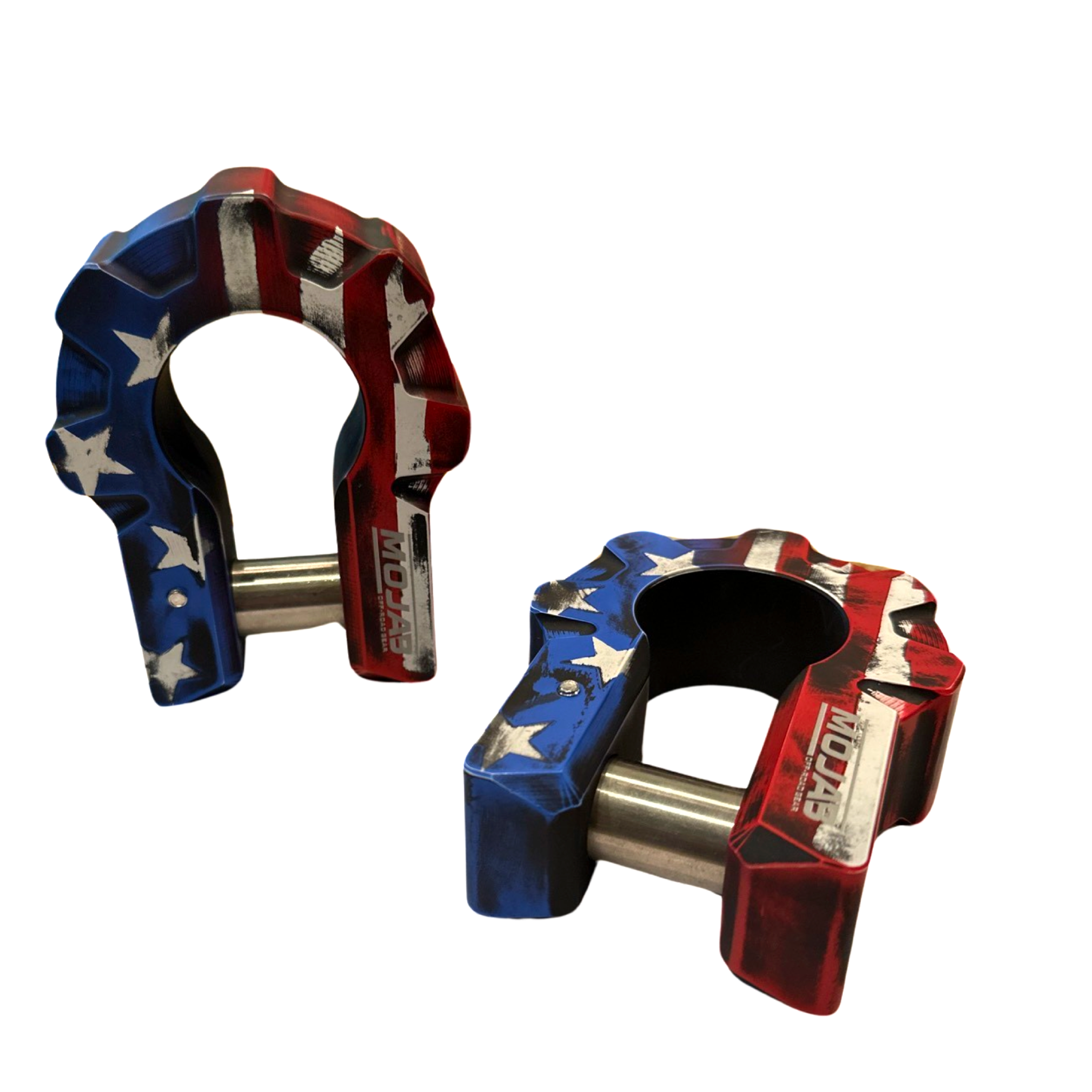 Photo of 3/4'' Extreme duty Aluminum D-Shackle set (9T) (LIFETIME WARRANTY*) by MOJAB OFFROAD - Premium Shackle for UTVs / Side by Sides