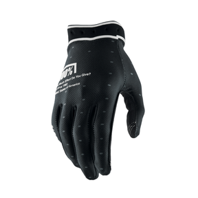 100% Ridefit Riding Gloves - Black, Medium