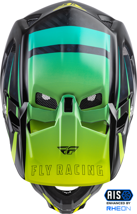 Photo of WERX-R HELMET HI-VIS/TEAL CARBON XL by FLY RACING - Premium Helmets for UTVs / Side by Sides