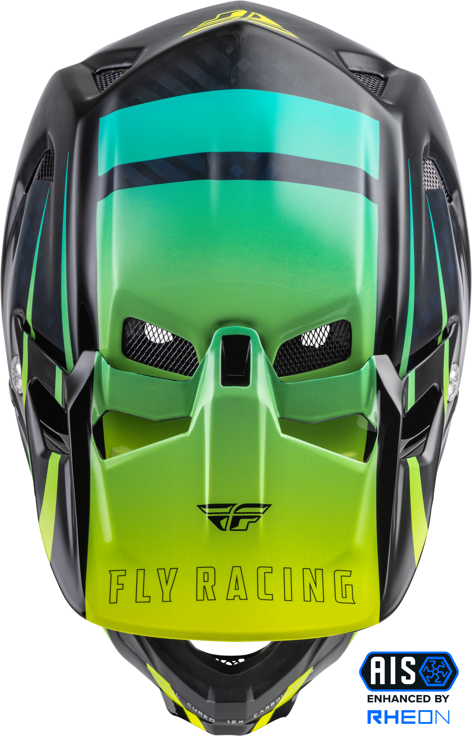 Photo of WERX-R HELMET HI-VIS/TEAL CARBON XS by FLY RACING - Premium Helmets for UTVs / Side by Sides