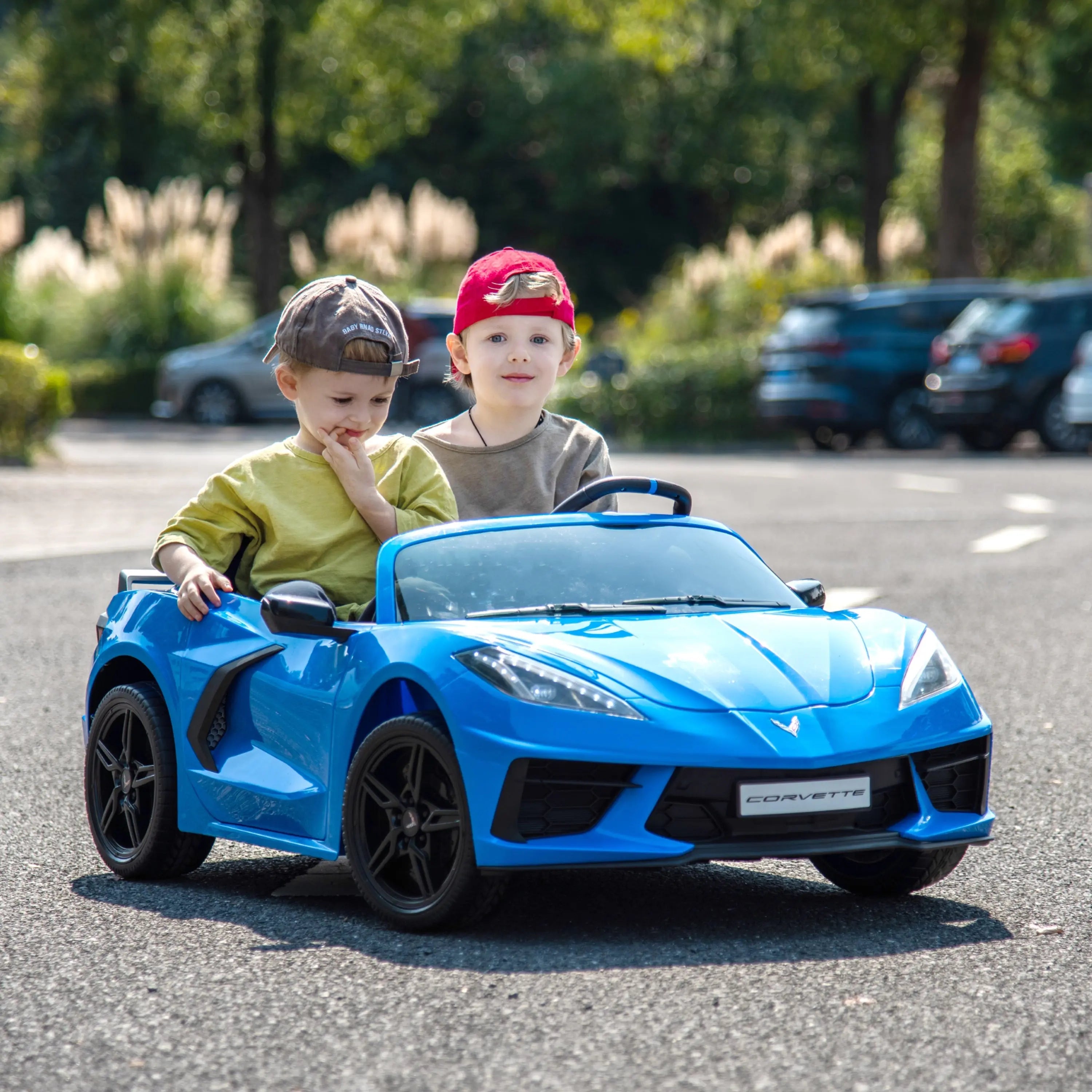Photo of 24V Chevrolet Corvette C8 2 Seater Ride on Car by Freddo Toys - Premium Electric Kids Cars for UTVs / Side by Sides