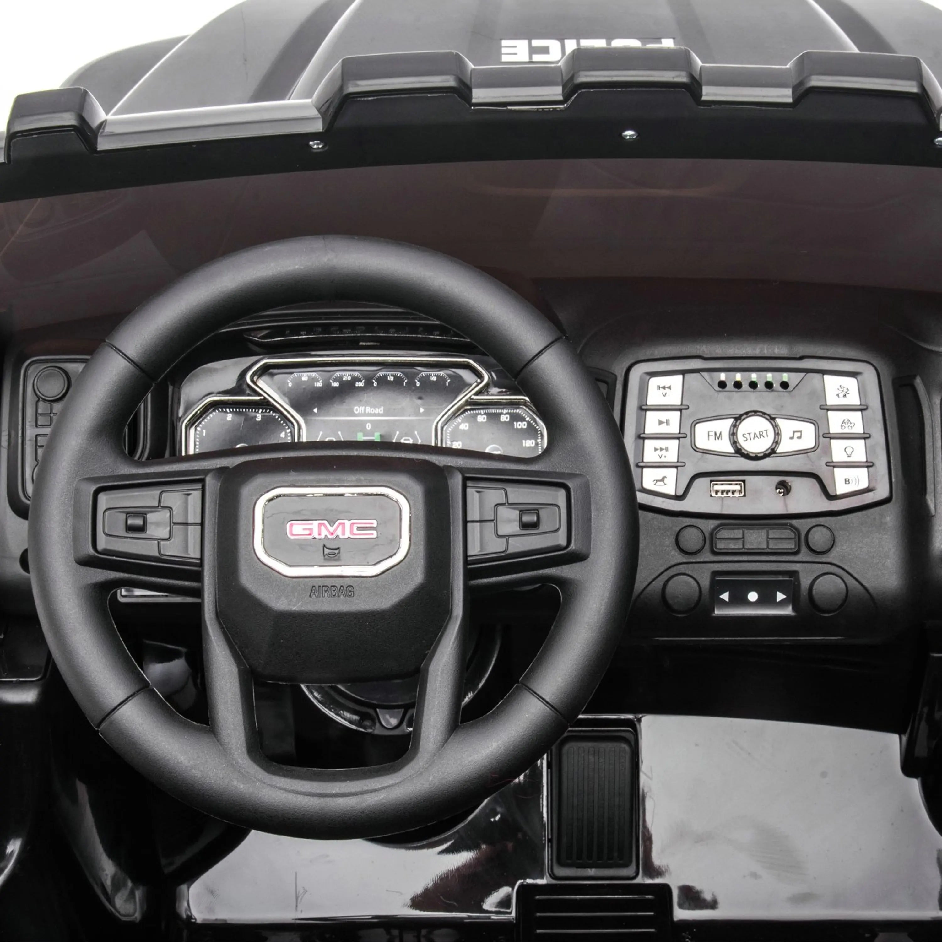 Photo of 24V GMC Sierra Denali 2 Seater Police Ride-On Truck by Freddo Toys - Premium Electric Kids Cars for UTVs / Side by Sides