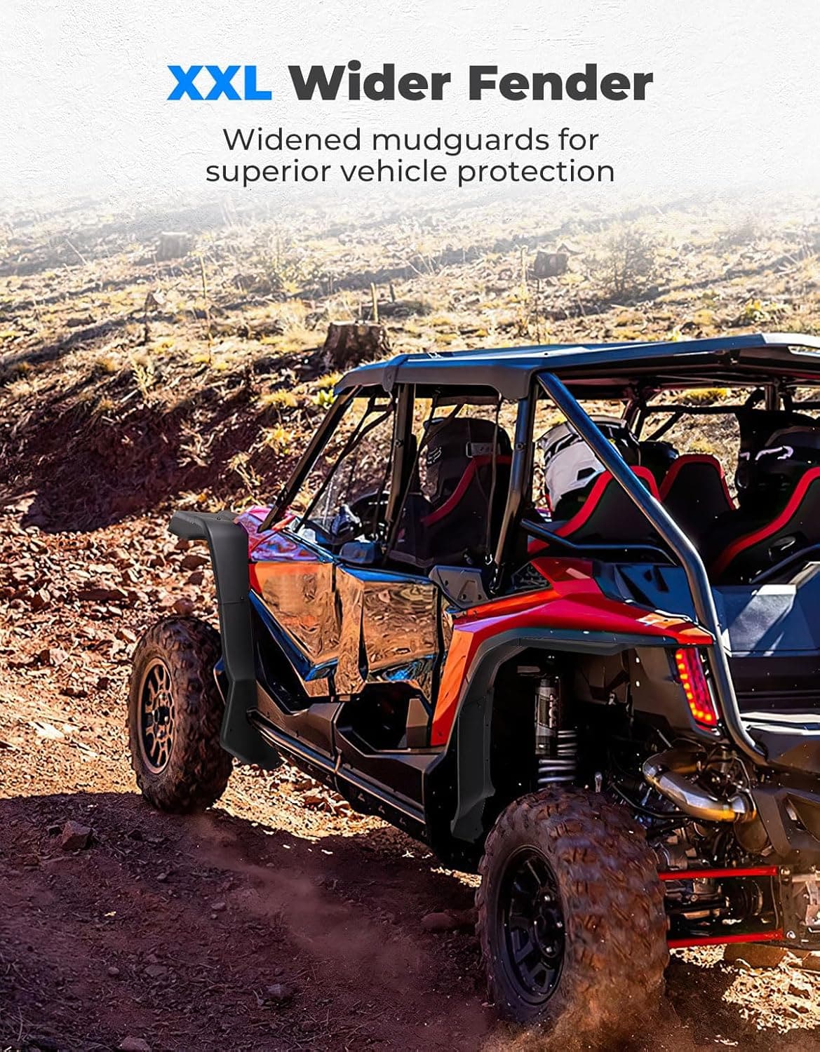 Photo of Wider Fender Flares Extensions for Talon 1000X 1000R 1000X-4 (2019-2024) by Kemimoto - Premium for UTVs / Side by Sides