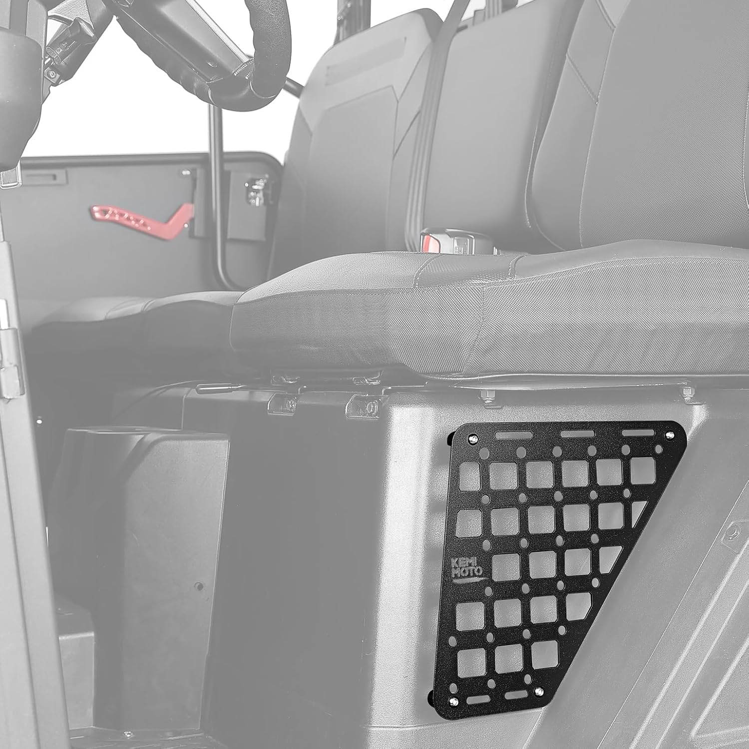 Photo of Seat Side Molle Panels for Polaris Ranger XP 1000 2018-2024 by Kemimoto - Premium for UTVs / Side by Sides