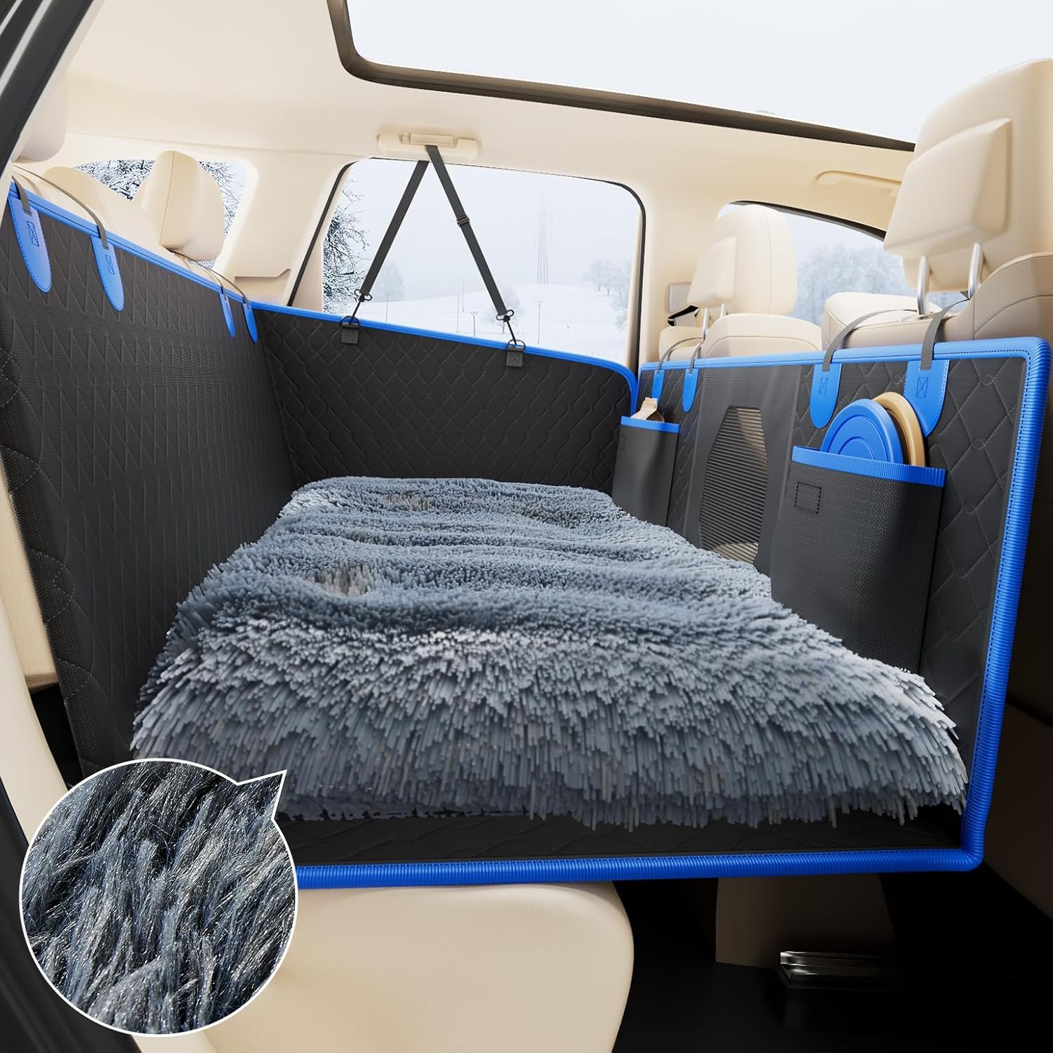 Photo of JOYTUTUS Back Seat Extender for Dogs with Dog Bed Mat by Kemimoto - Premium for UTVs / Side by Sides