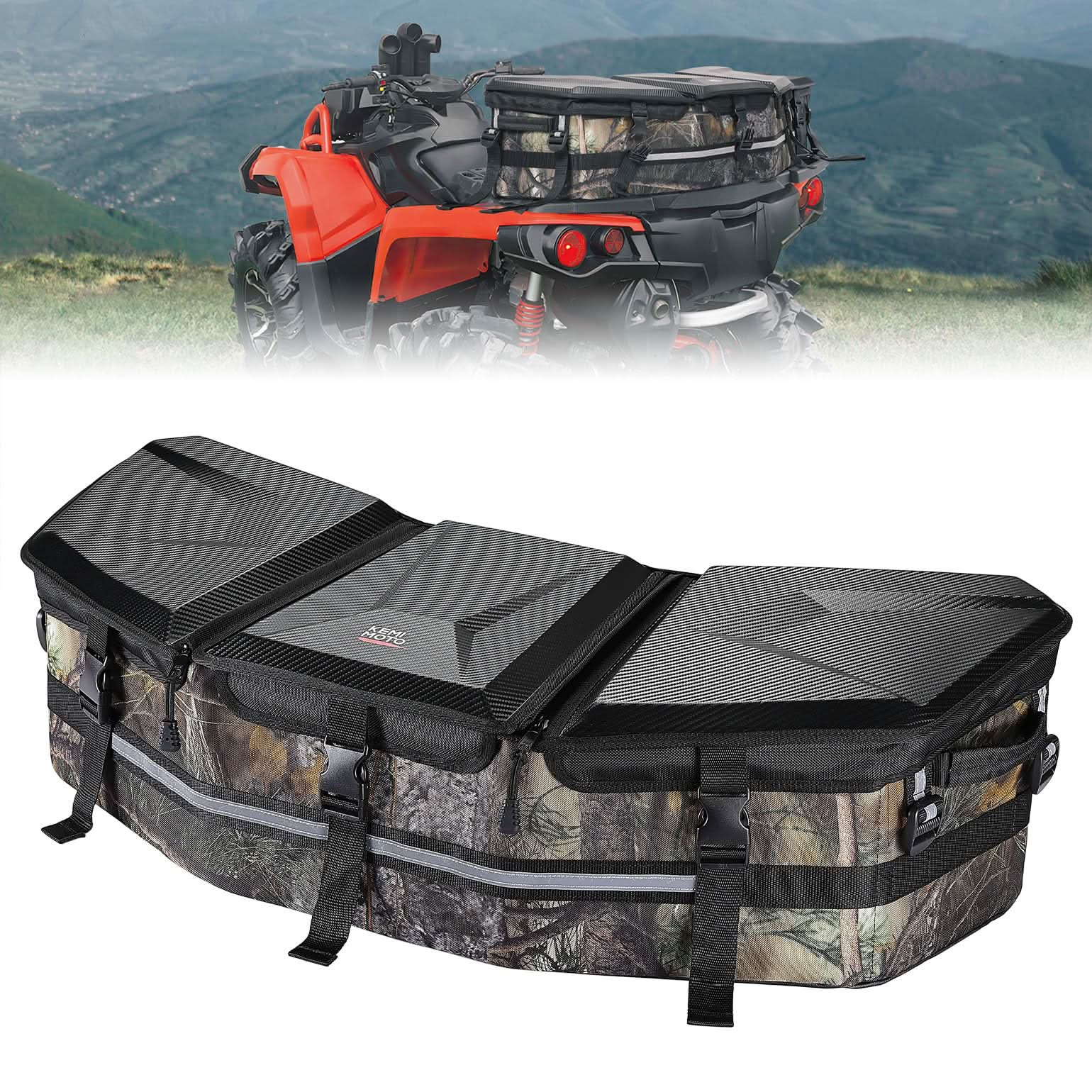 Photo of Upgraded 50L ATV Cargo Bag – Front/Rear Rack Cooler & Storage Box, Fits Can-Am X3, Outlander, Renegade 500–1000 by Kemimoto - Premium for UTVs / Side by Sides