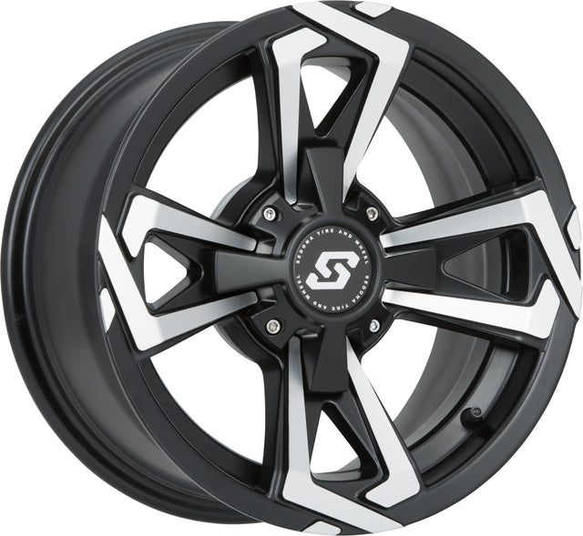 Photo of RIOT WHEEL 14X7 4/137 5+2 (+10MM) BLK/MACHINED by SEDONA - Premium Wheels for UTVs / Side by Sides