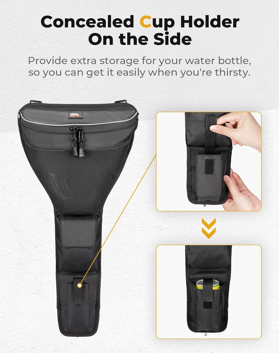 Photo of Kemimoto Center Storage Bag with Cup holder for 2024-2025 Polaris RZR XP 1000/ 4 by Kemimoto - Premium for UTVs / Side by Sides