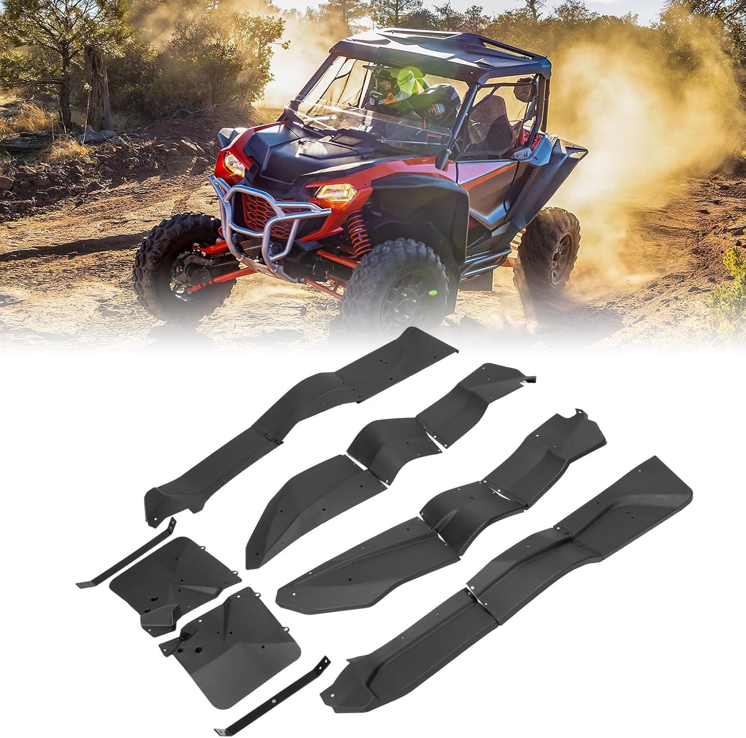 Photo of Wider Fender Flares Extensions for Talon 1000X 1000R 1000X-4 (2019-2024) by Kemimoto - Premium for UTVs / Side by Sides