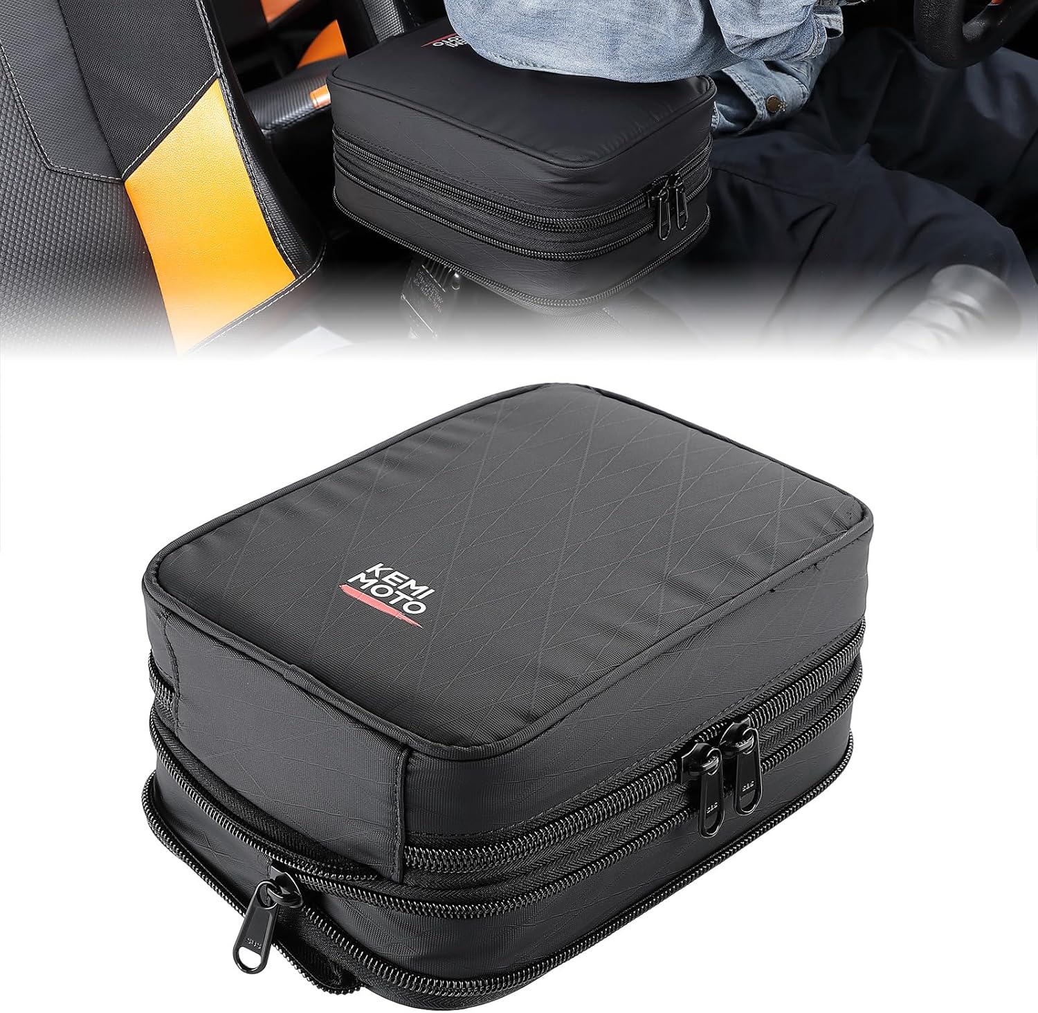 Photo of UTV Armrest Safe Storage Bag for Polaris RZR 900 S 1000 XP Turbo Trail by Kemimoto - Premium for UTVs / Side by Sides