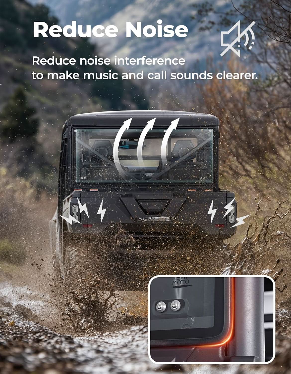 Photo of UTV Sliding Glass Rear Window For CFMOTO UFORCE 1000/1000 XL 2019-2025 by Kemimoto - Premium for UTVs / Side by Sides