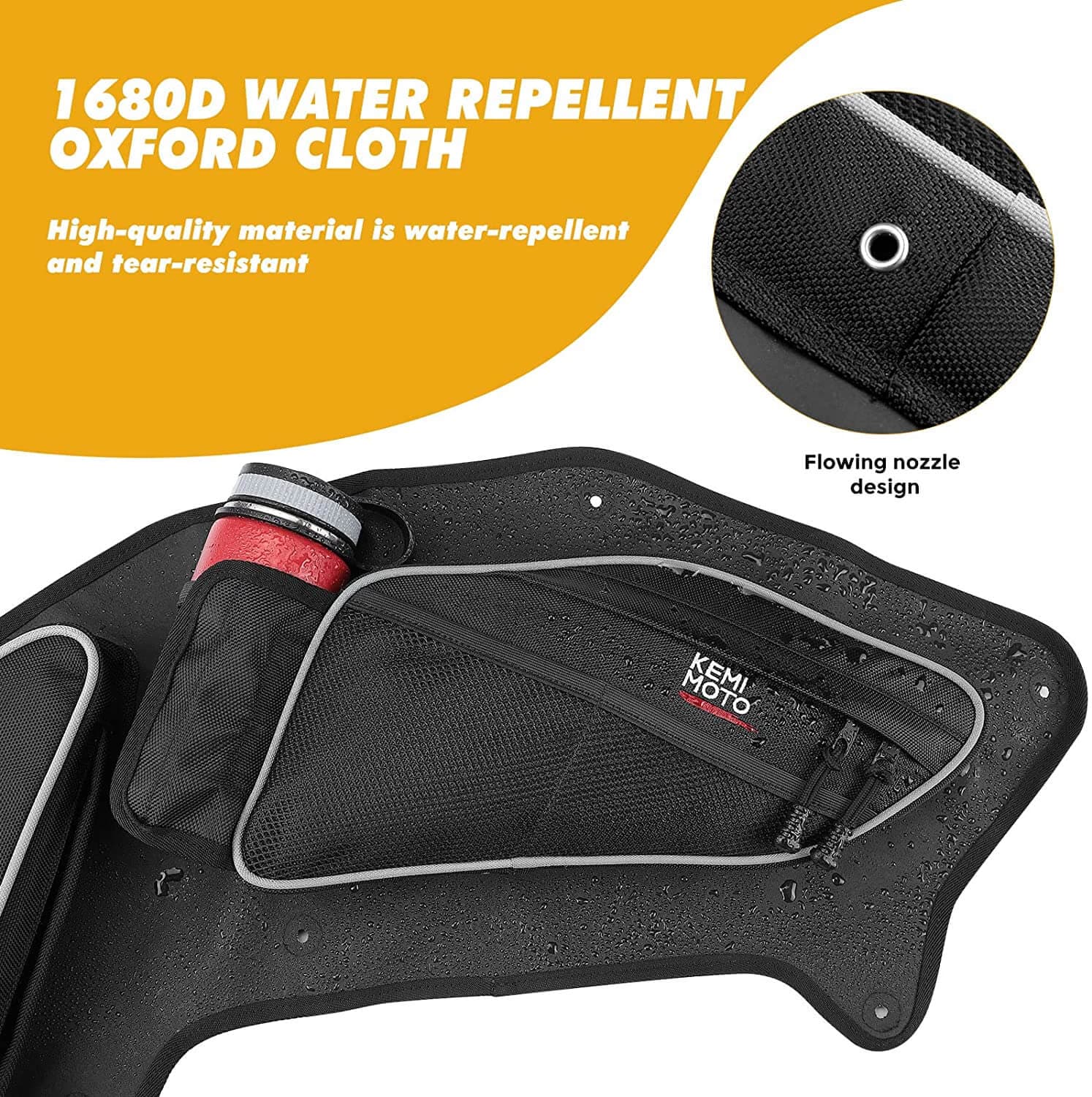 Photo of Rear Door Bags for Polaris RZR PRO XP 4 Turbo R 4 PRO R 4 2020-2024 by Kemimoto - Premium for UTVs / Side by Sides