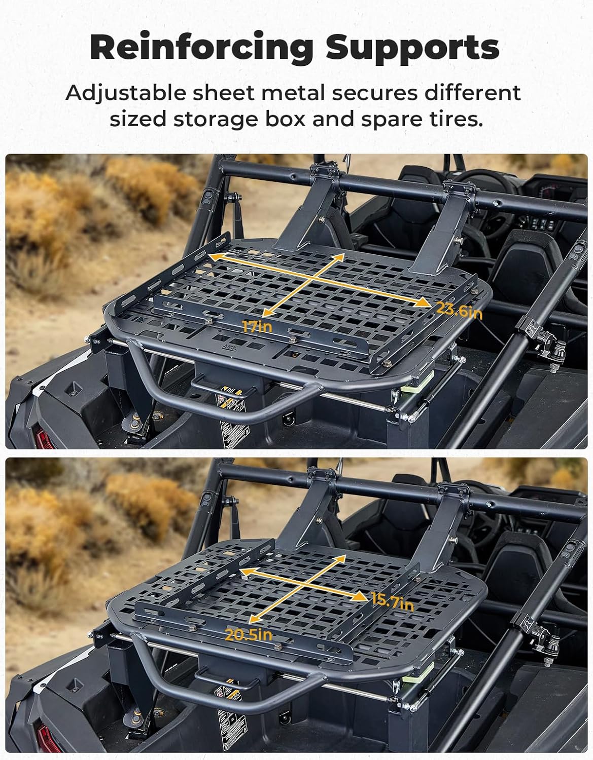 Photo of UTV Spare Tire Carrier for Polaris RZR XP 1000 / XP 4 1000 2024-2025 by Kemimoto - Premium for UTVs / Side by Sides