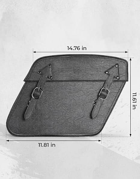 Photo of Motorcycle Leather Saddle Bags for Sportster 883 by Kemimoto - Premium for UTVs / Side by Sides
